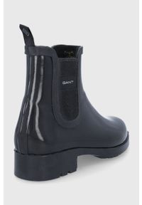 GANT - Gant Kalosze Rubbersy damskie kolor czarny. Nosek buta: okrągły. Kolor: czarny. Materiał: materiał, guma. Wzór: gładki