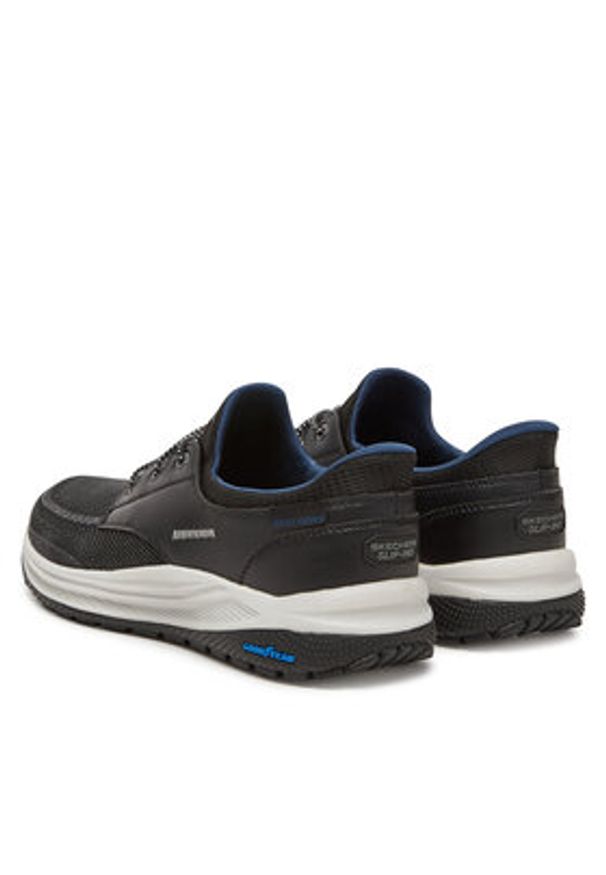 skechers - Skechers Sneakersy Meroe-Alden 205467/BLK Czarny. Kolor: czarny. Materiał: materiał