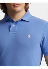 Polo Ralph Lauren Polo 710536856403 Niebieski Slim Fit. Typ kołnierza: polo. Kolor: niebieski. Materiał: bawełna #6