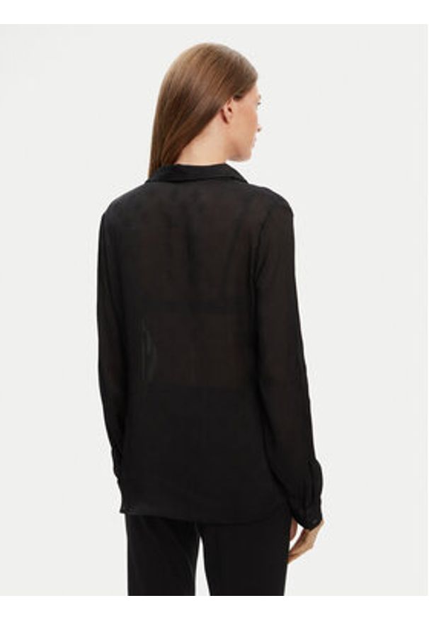 Guess Koszula W5YH1A WHCR2 Czarny Regular Fit. Kolor: czarny. Materiał: syntetyk