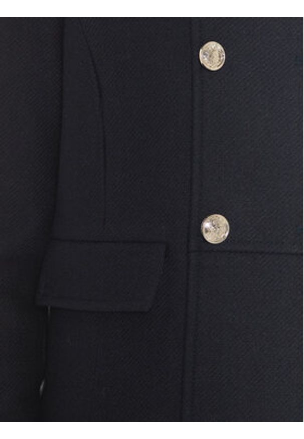 Morgan Płaszcz wełniany 242-GMARIE Granatowy Regular Fit. Kolor: niebieski. Materiał: wełna, syntetyk