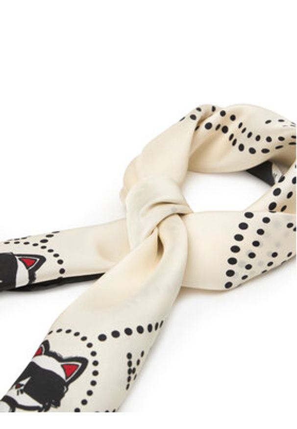 Karl Lagerfeld - KARL LAGERFELD Apaszka B2W33069 Beżowy jasny. Kolor: beżowy. Materiał: jedwab
