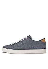 TOMMY HILFIGER - Tommy Hilfiger Sneakersy Th Hi Vulc Low Chambray FM0FM04945 Niebieski. Kolor: niebieski. Materiał: materiał