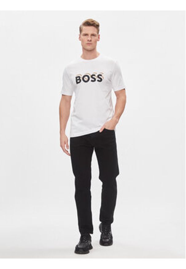 BOSS - Boss T-Shirt Tiburt 427 50506923 Biały Regular Fit. Kolor: biały. Materiał: bawełna