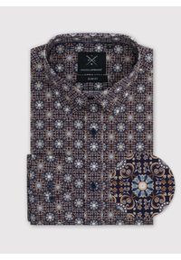 Pako Lorente - PAKO LORENTE – Koszula męska we wzór geometryczny. Typ kołnierza: kołnierzyk klasyczny. Materiał: bawełna, elastan. Długość rękawa: długi rękaw. Długość: długie. Wzór: geometria #1