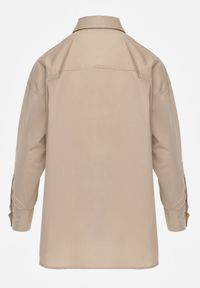 Renee - Beżowa Koszula Bawełniana Aquida. Kolor: beżowy. Materiał: bawełna. Długość rękawa: długi rękaw. Długość: długie #3