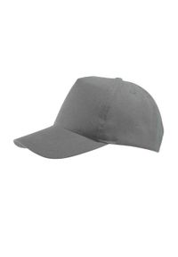 SOL'S - Buzz 5 Panel Baseball Cap. Kolor: szary