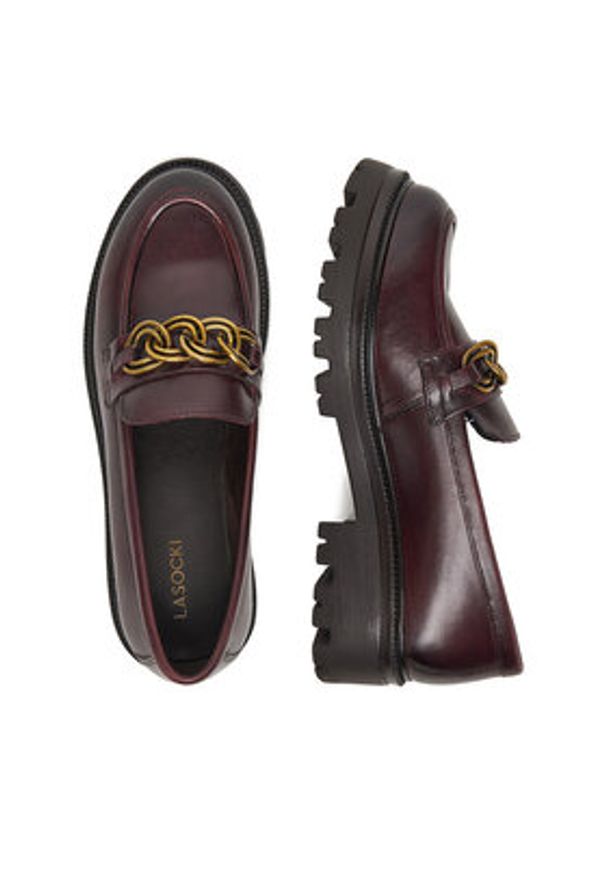 Lasocki Loafersy CEO-WI33-CSA538-SANDY-43 Bordowy. Kolor: czerwony. Materiał: skóra