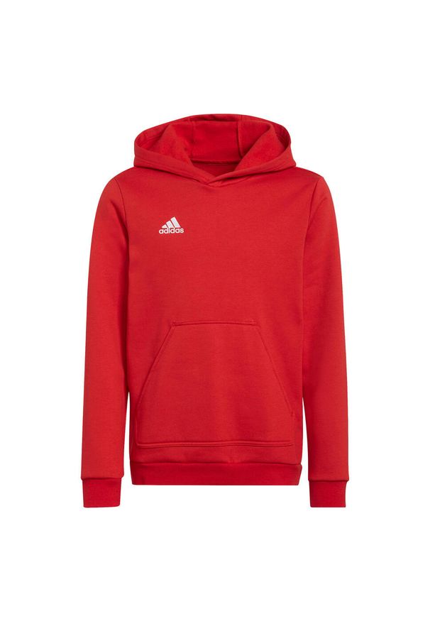 Adidas - Bluza piłkarska dla dzieci adidas Entrada 22 Hoody. Kolor: czerwony. Sport: piłka nożna