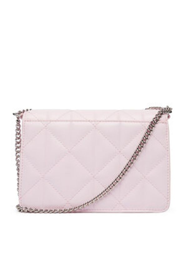 Calvin Klein Torebka Quilted Mini Chain Bag LV04F3321G Różowy. Kolor: różowy. Materiał: skórzane