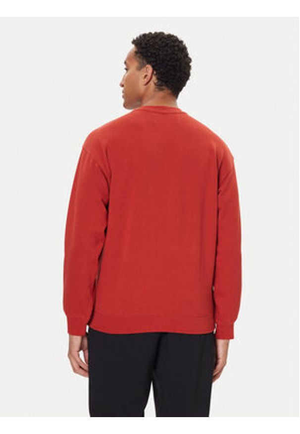 United Colors of Benetton - United Colors Of Benetton Bluza 342ZU1093 Bordowy Regular Fit. Kolor: czerwony. Materiał: bawełna