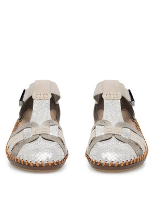 Rieker Sandały M1650-60 Beżowy. Kolor: beżowy. Materiał: syntetyk