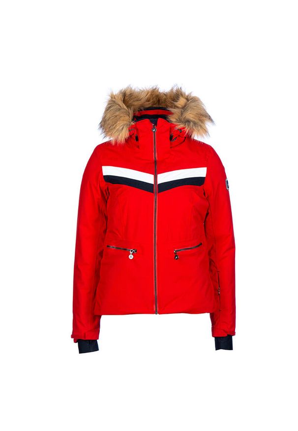 PEAK MOUNTAIN - Damska kurtka narciarska Peak Mountain Atalante. Kolor: czerwony. Sezon: zima. Sport: narciarstwo
