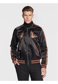 J.Lindeberg Kurtka bomber Eagle Varsity FMOW07327 Czarny Regular Fit. Kolor: czarny. Materiał: syntetyk