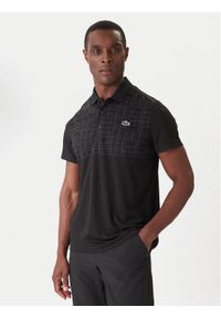 Lacoste Polo DH4777 Czarny Regular Fit. Typ kołnierza: polo. Kolor: czarny. Materiał: syntetyk
