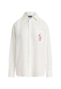 Polo Ralph Lauren Koszula 211A12786003 Biały Oversize. Typ kołnierza: polo. Kolor: biały. Materiał: len #4