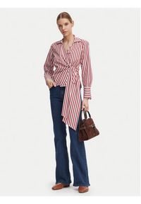 TOMMY HILFIGER - Tommy Hilfiger Bluzka WW0WW49650 Czerwony jasny Regular Fit. Kolor: czerwony. Materiał: bawełna #2