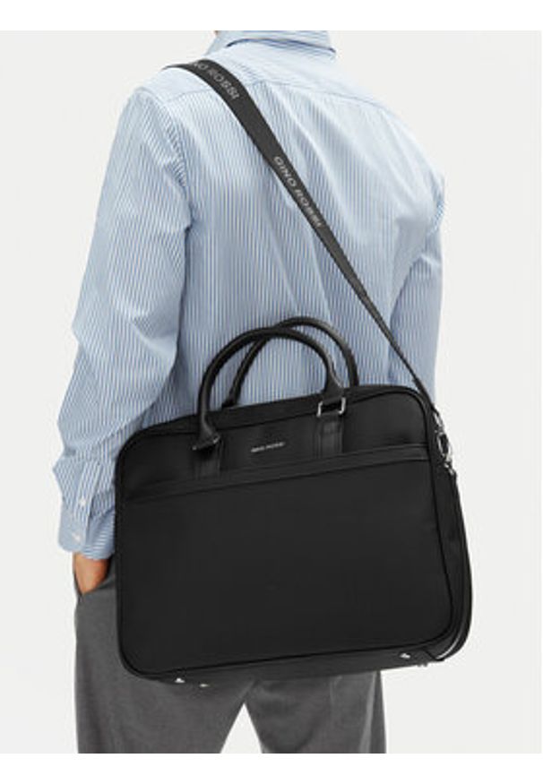 Gino Rossi Torba na laptopa 06A10936-3 Czarny. Kolor: czarny. Materiał: materiał