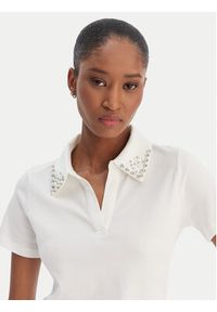 Marella Polo Onirica 2615951011 Biały Regular Fit. Typ kołnierza: polo. Kolor: biały. Materiał: bawełna #5