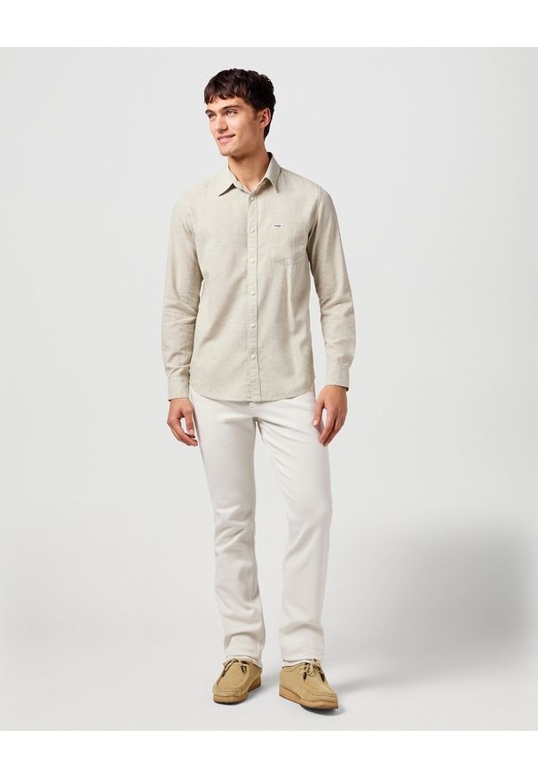 Wrangler - MESKIE SPODNIE MATERIALOWE WRANGLER GREENSBORO VAPOROUS GRAY 112362435