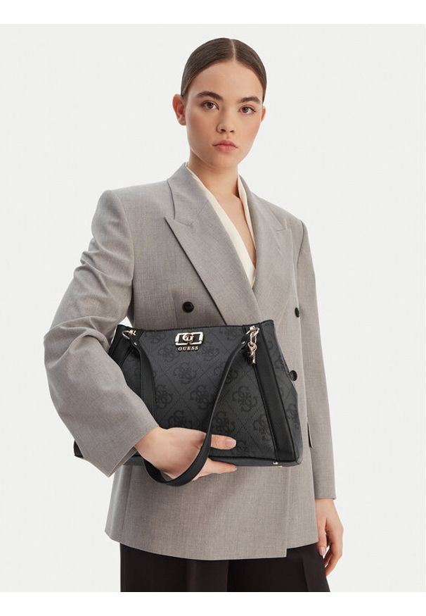 Guess Torebka Karnilla HWOS99 01220 Szary. Kolor: szary. Materiał: skórzane