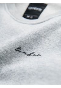 Ombre Clothing - Trójkolorowa męska bluza dresowa z raglanowymi rękawami – szara V1 - Rozmiar: M. Okazja: na co dzień. Kolor: szary. Materiał: dresówka. Długość rękawa: raglanowy rękaw. Wzór: nadruk. Styl: sportowy, casual