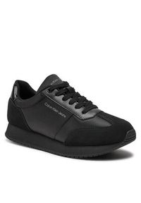 Calvin Klein Jeans Sneakersy Runner Low Lace Mix In Dc YW0YW01367 Czarny. Kolor: czarny #5