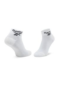 Reebok Zestaw 3 par wysokich skarpet unisex Cl Fo Ankle Sock 3P GG6674 Biały. Kolor: biały. Materiał: materiał