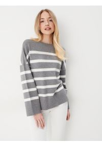 Mohito - Sweter w paski - Szary. Kolor: szary. Wzór: paski #2