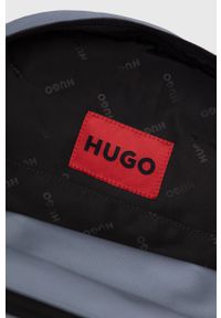 Hugo Plecak 50455562 męski kolor szary duży gładki. Kolor: szary. Materiał: bawełna. Wzór: gładki #3