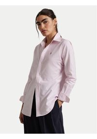 Polo Ralph Lauren Koszula 211941508006 Różowy Slim Fit. Typ kołnierza: polo. Kolor: różowy. Materiał: bawełna #1