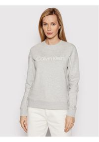 Calvin Klein Bluza Ls Core Logo K20K202157 Szary Regular Fit. Kolor: szary. Materiał: bawełna