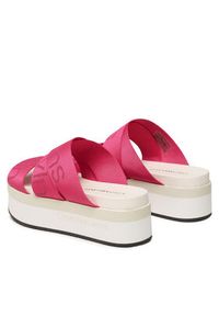 Calvin Klein Jeans Klapki Flatform Sandal Webbing YW0YW00966 Różowy. Kolor: różowy. Materiał: materiał #3