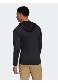 Adidas - adidas Polar Techrock Flooce Wind Hooded Jacket HF0726 Czarny. Kolor: czarny. Materiał: polar, syntetyk