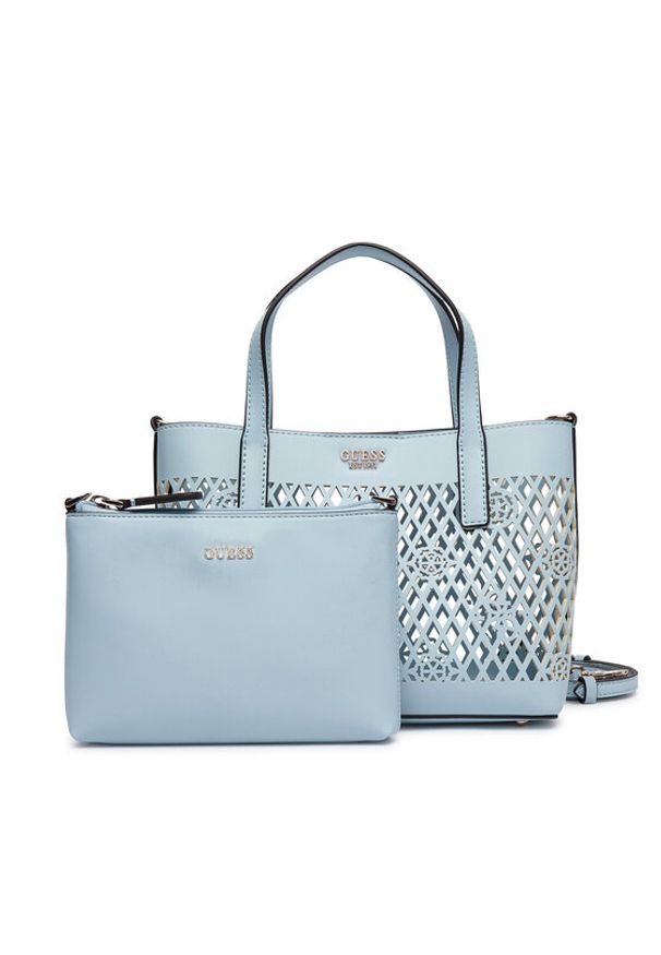 Guess Torebka Letty Mini HWPG99 11750 Niebieski jasny. Kolor: niebieski. Materiał: skórzane
