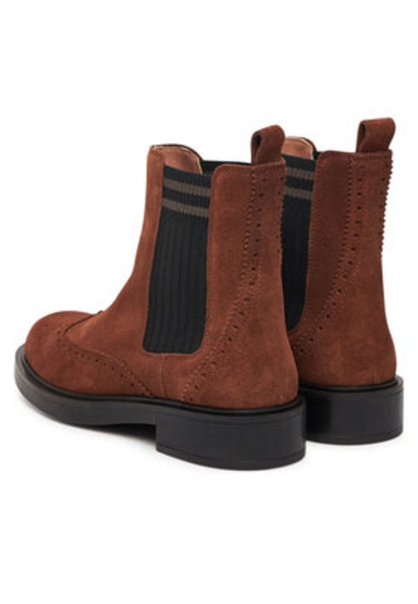 Pollini Sztyblety SA21163G0NTF0217 Brązowy. Kolor: brązowy. Materiał: zamsz, skóra