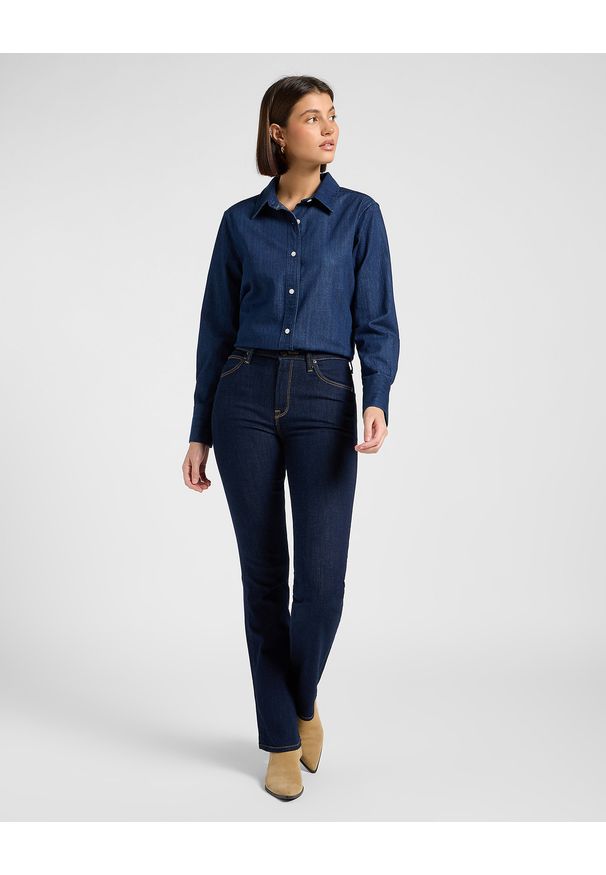 Lee - DAMSKA KOSZULA JEANSOWA LEE CLASSIC SHIRT NOT MY TYPE 112370960. Materiał: jeans