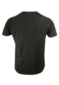Brave Soul - T-Shirt (Koszulka) Zielony, Khaki Bez Nadruku, Okrągły Dekolt, Postrzępione Brzegi BRAVE SOUL- Męski. Okazja: na co dzień. Kolor: brązowy, wielokolorowy, zielony. Materiał: bawełna. Styl: casual