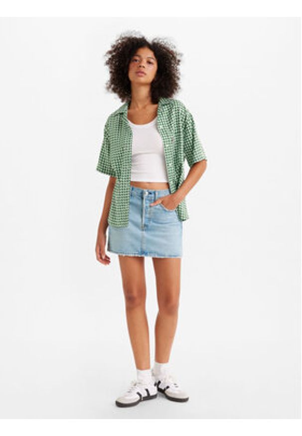 Levi's® Spódnica jeansowa Icon A46940003 Błękitny Loose Fit. Kolor: niebieski. Materiał: bawełna