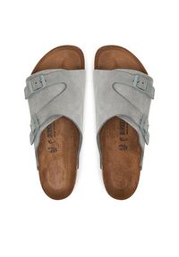 Birkenstock Klapki ZÜRICH 1029184 Zielony. Kolor: zielony. Materiał: skóra, zamsz #4