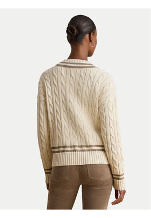 Lauren Ralph Lauren - LAUREN RALPH LAUREN Sweter 200979662003 Écru Relaxed Fit. Materiał: bawełna
