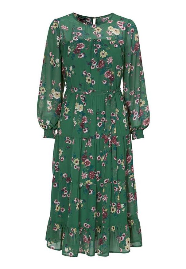 Happy Holly Sukienka we wzory Marcella zielony we wzory female zielony/ze wzorem 32/34. Kolor: zielony. Materiał: materiał, poliester, szyfon