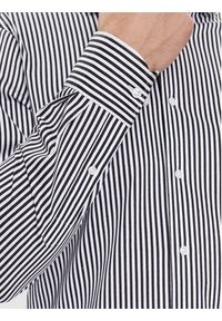 TOMMY HILFIGER - Tommy Hilfiger Koszula Cl Knitted Stripe Sf Shirt MW0MW34229 Granatowy Slim Fit. Kolor: niebieski. Materiał: bawełna