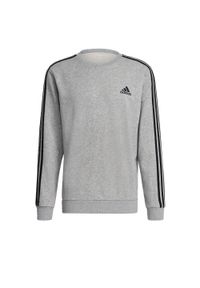 Adidas - Bluza adidas Essentials French Terry 3-Bandes. Kolor: czarny, szary, wielokolorowy. Sport: fitness