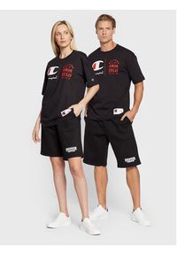 Champion T-Shirt STRANGER THINGS Unisex 217791 Czarny Custom Fit. Kolor: czarny. Materiał: bawełna #6