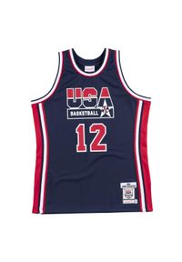Mitchell & Ness - Autentyczny strój Team USA John Stockton. Kolor: niebieski. Materiał: jersey. Sport: koszykówka #1
