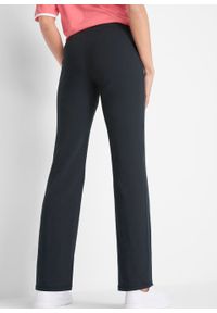 Spodnie sportowe, długie, Level 1 bonprix czarno-niebieski Chagall. Kolor: czarny. Długość: długie. Styl: sportowy #5