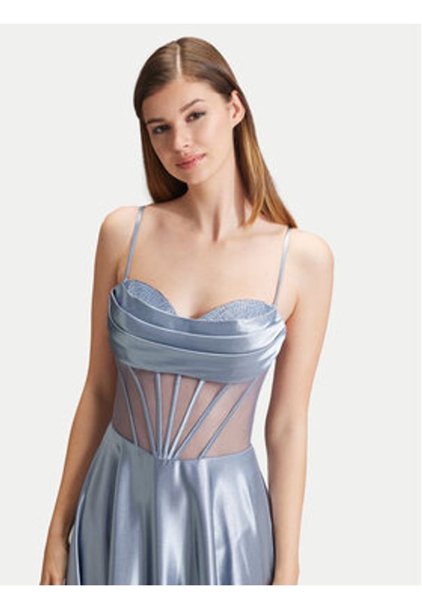 Hey Kyla Sukienka wieczorowa 5AG019HK Błękitny Slim Fit. Kolor: niebieski. Materiał: syntetyk. Styl: wizytowy