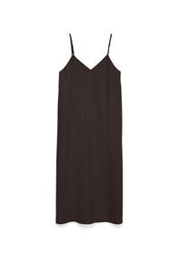 Vero Moda Sukienka letnia Selma 10345674 Brązowy ciemny Regular Fit. Kolor: brązowy. Materiał: bawełna. Sezon: lato #5