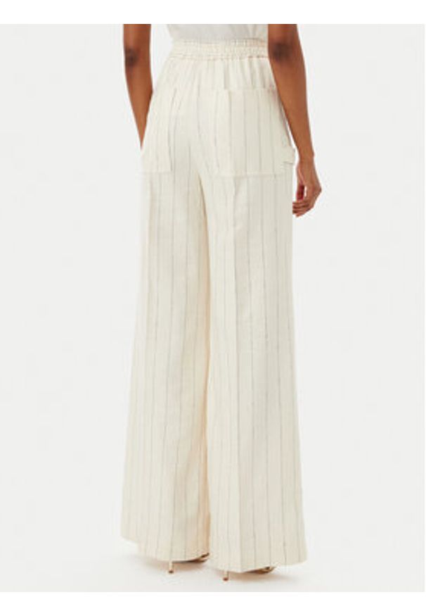 Kontatto Spodnie palazzo MA3008C Écru Wide Leg. Materiał: len